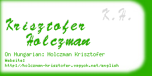 krisztofer holczman business card